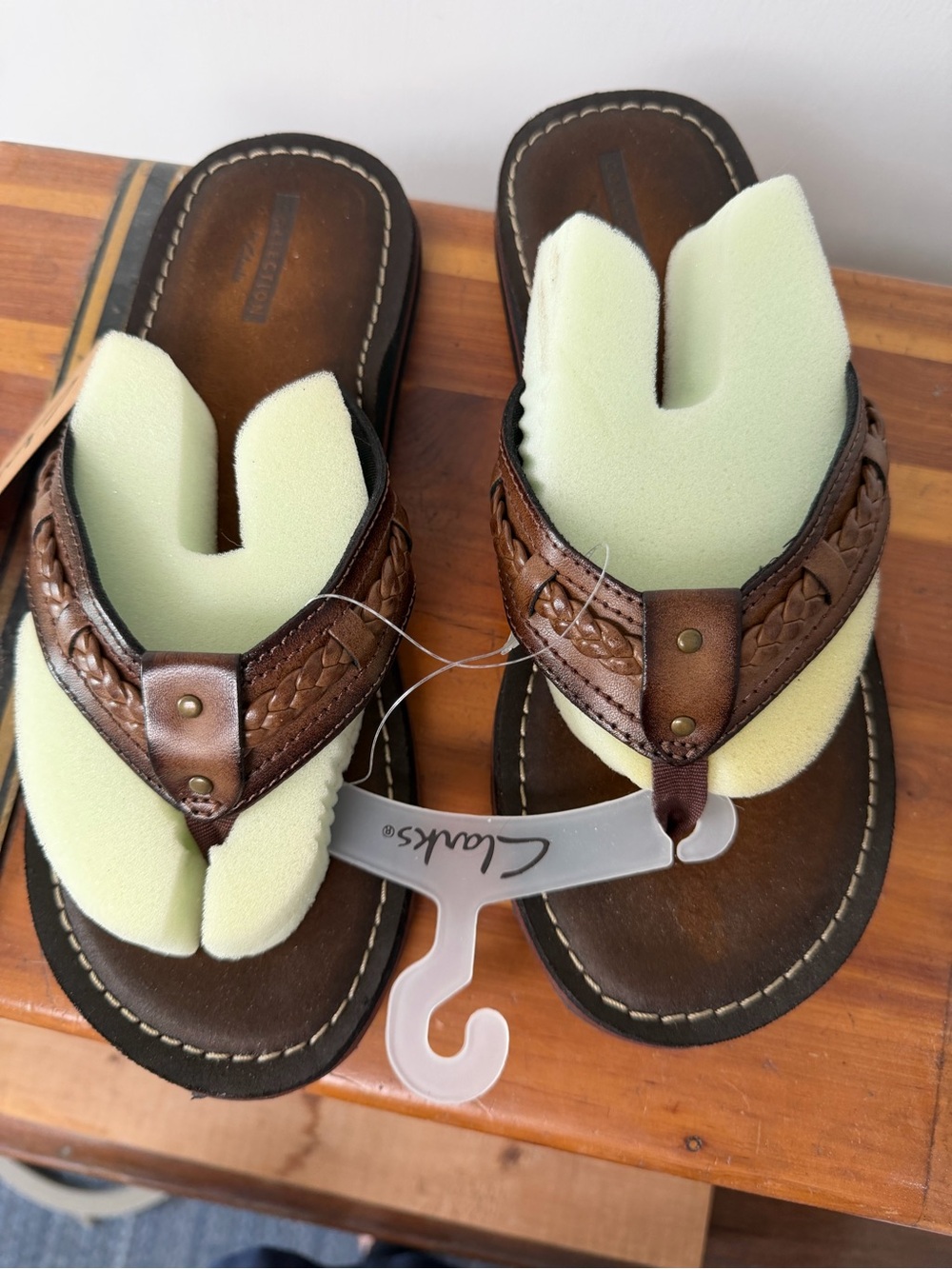 Clarks Brown Leather Sandals